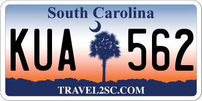 SC license plate KUA562
