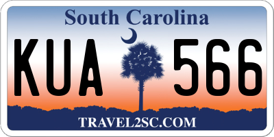 SC license plate KUA566