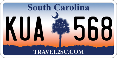 SC license plate KUA568