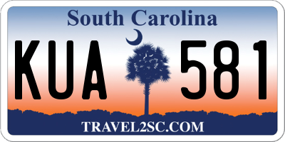 SC license plate KUA581