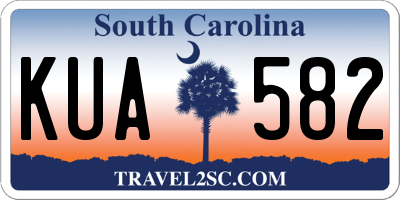 SC license plate KUA582