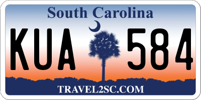 SC license plate KUA584