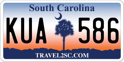 SC license plate KUA586