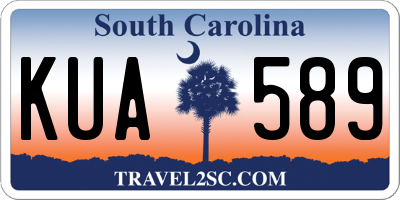 SC license plate KUA589