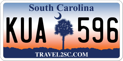 SC license plate KUA596