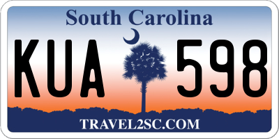 SC license plate KUA598
