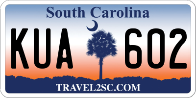 SC license plate KUA602