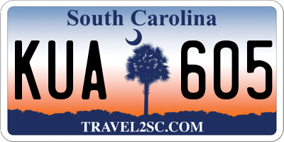 SC license plate KUA605