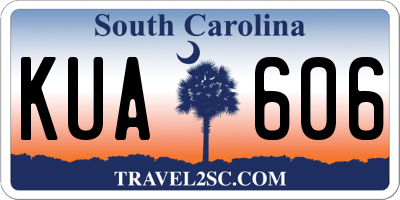 SC license plate KUA606