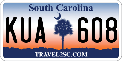SC license plate KUA608