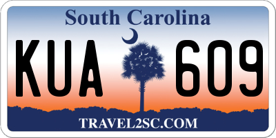 SC license plate KUA609