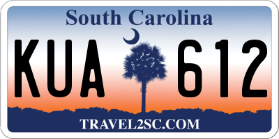 SC license plate KUA612