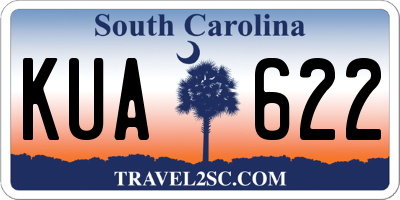 SC license plate KUA622