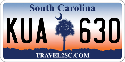 SC license plate KUA630