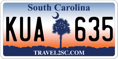 SC license plate KUA635