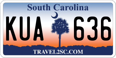 SC license plate KUA636