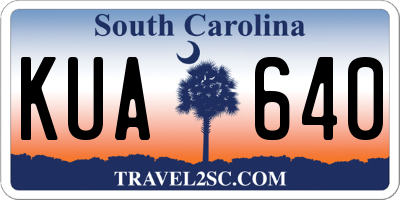 SC license plate KUA640