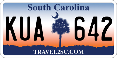SC license plate KUA642