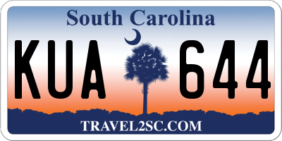 SC license plate KUA644