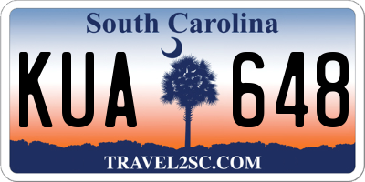 SC license plate KUA648