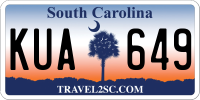 SC license plate KUA649