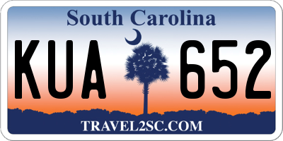 SC license plate KUA652