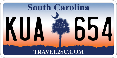 SC license plate KUA654