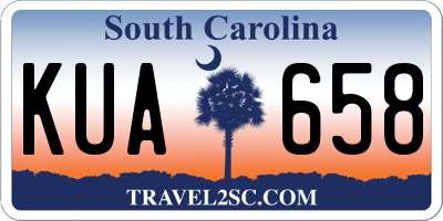 SC license plate KUA658