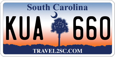 SC license plate KUA660