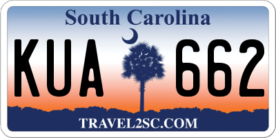 SC license plate KUA662