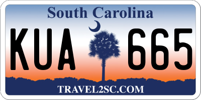 SC license plate KUA665