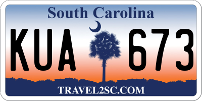 SC license plate KUA673