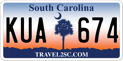 SC license plate KUA674
