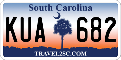 SC license plate KUA682