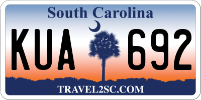 SC license plate KUA692