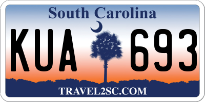 SC license plate KUA693