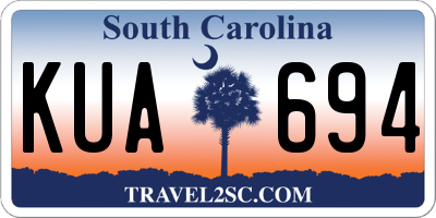 SC license plate KUA694