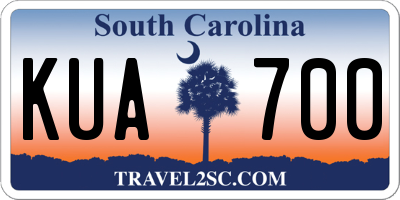 SC license plate KUA700