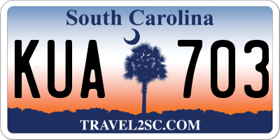 SC license plate KUA703