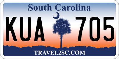 SC license plate KUA705