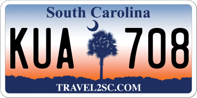 SC license plate KUA708