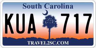 SC license plate KUA717