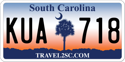 SC license plate KUA718