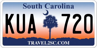 SC license plate KUA720