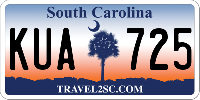 SC license plate KUA725