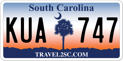 SC license plate KUA747