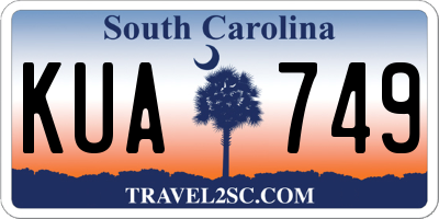 SC license plate KUA749