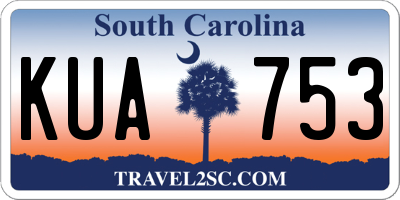 SC license plate KUA753