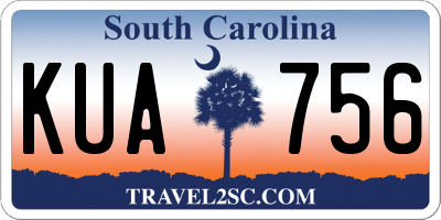 SC license plate KUA756