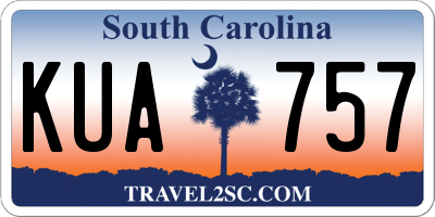 SC license plate KUA757